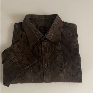 So Real Brown embroidered long sleeve shirt